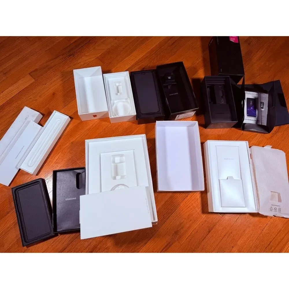 Empty Phone/Tablet Box Lot – Apple, Samsung Galaxy, iPad, AirPods/Pencil Packagi